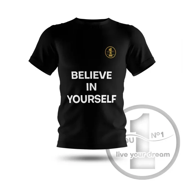 T-shirt „Believe in yourself” black