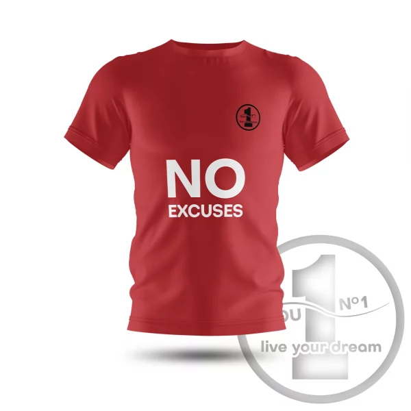T-shirt „No excuses” red