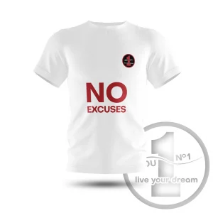 T-shirt „No excuses” white