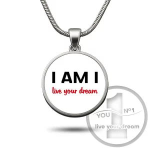 Necklace (stainless steel, pendant with logo/motif) - version 2