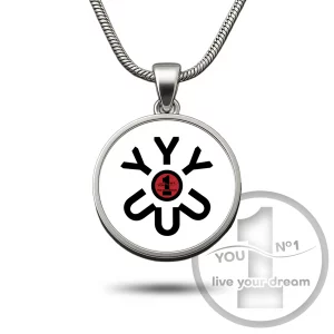 Necklace (stainless steel, pendant with logo/motif) - version 4