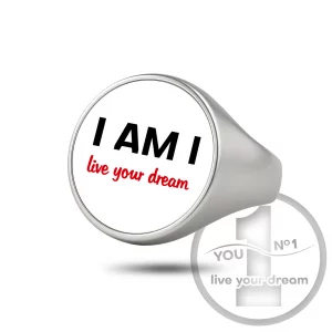 Signet ring (stainless steel, engraved/logo) - version 2