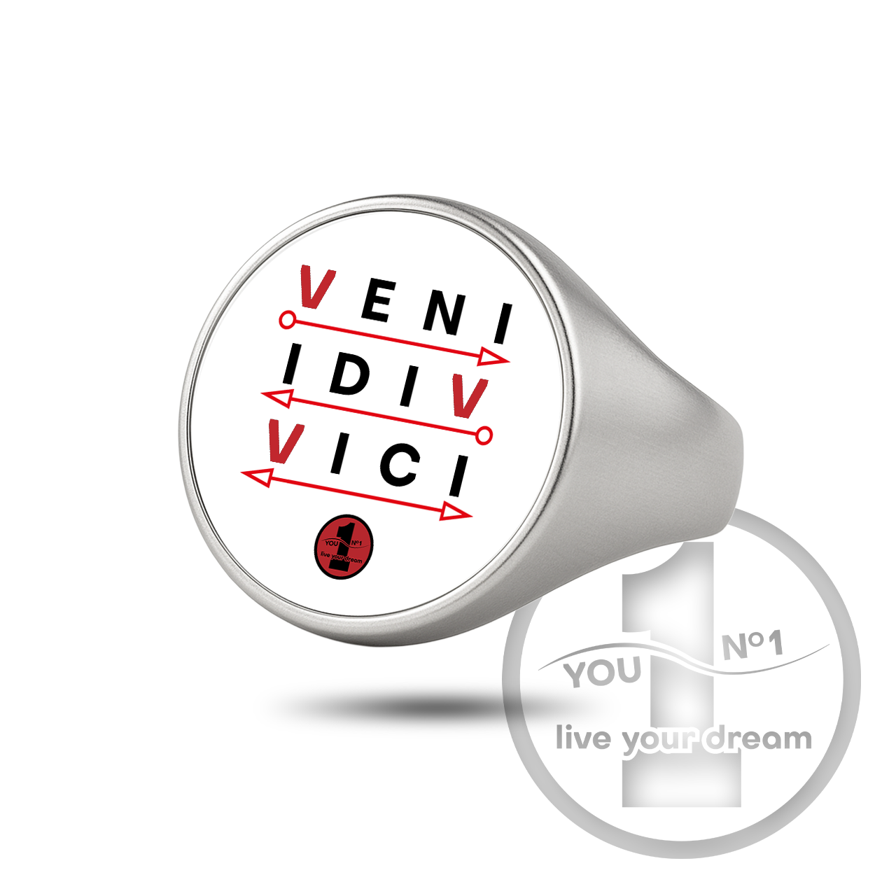 Signet ring (stainless steel, engraved/logo) - version 3