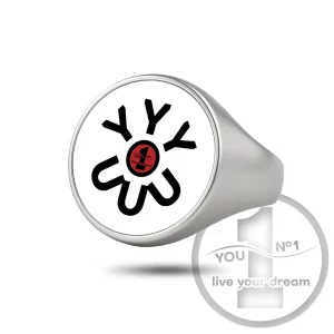 Signet ring (stainless steel, engraved/logo) - version 4